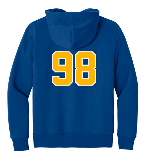 MT Showdown Hoodie - Royal Blue Back with Custom Number
